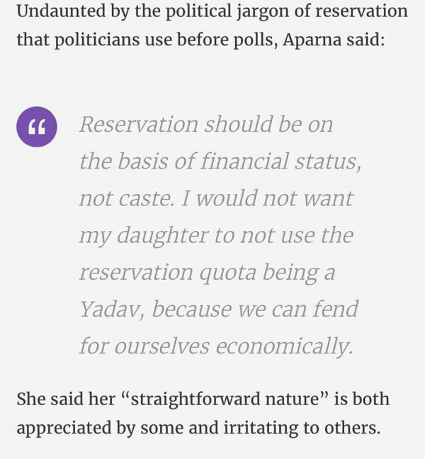 aparna statement