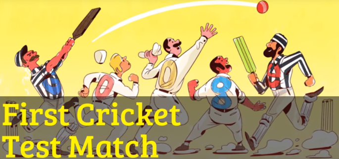 first cricket test match
