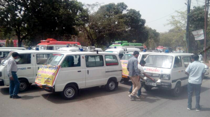 ambulance drivers strike in meerut