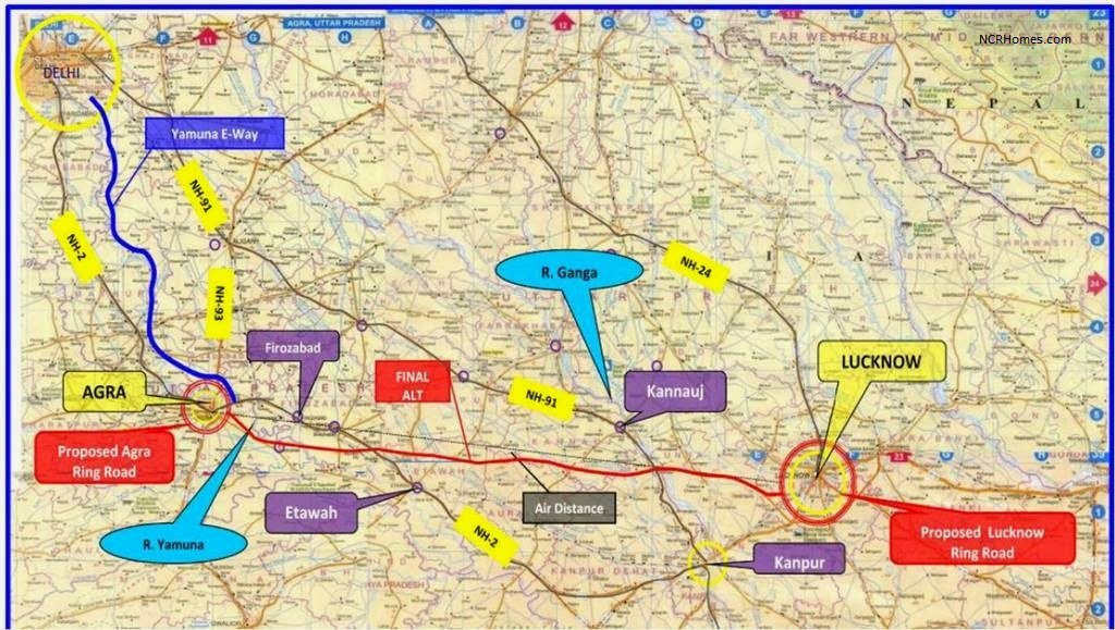 lucknow agra express way