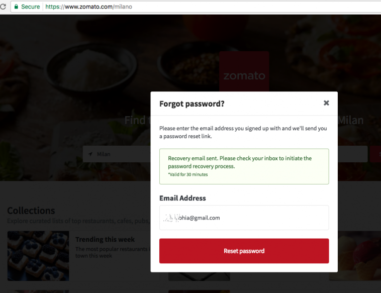 zomato hacked