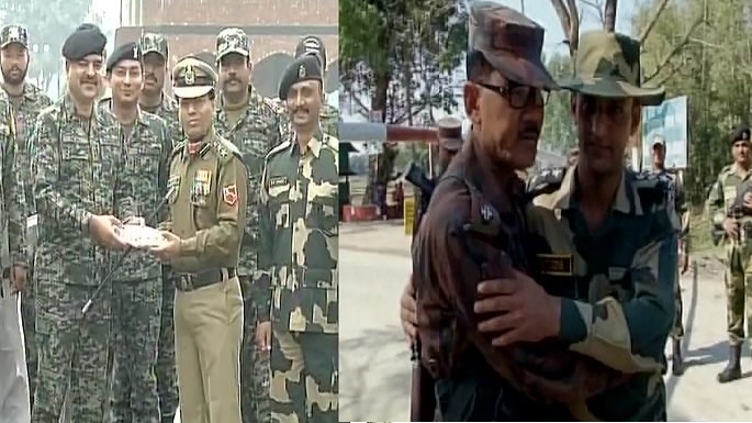 68th republic day border exchange of sweets