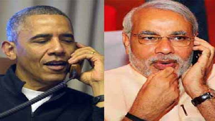 pm narendra modi-barak obama talking on phone
