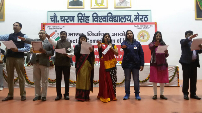 malini awasthi voter awareness campaign meerut