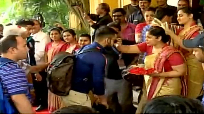 team india arrival cuttack