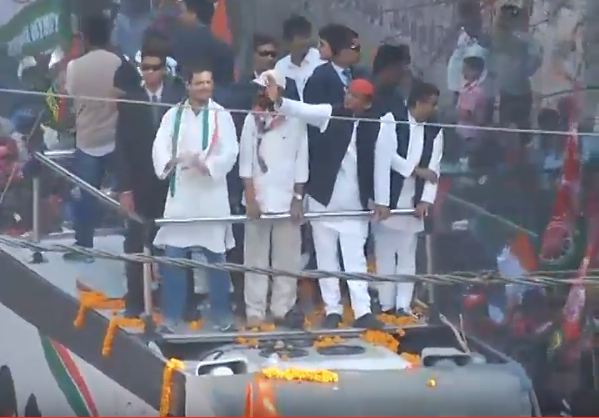 akhilesh rahul allahabad road show