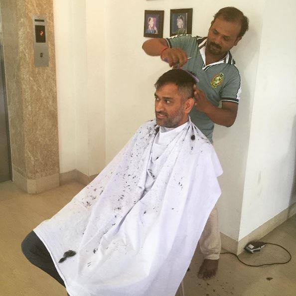 dhoni haircut