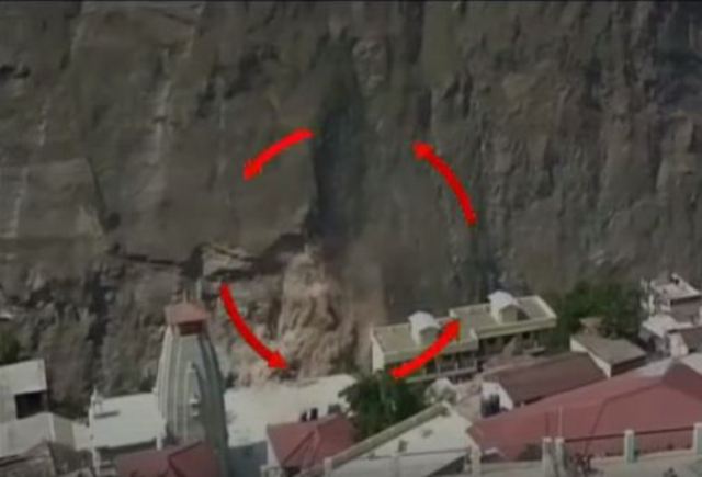 Landslide on Badrinath