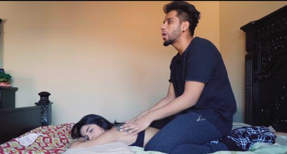 couple closed room record video