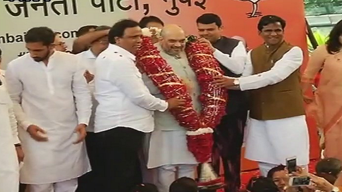 amit shah mumbai visit