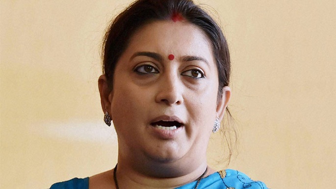 smriti irani man throws bangles