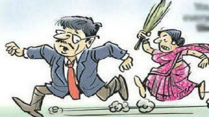 wife beating husband