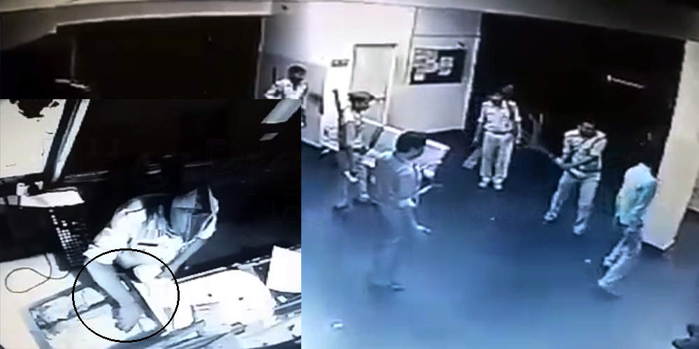 mathura police beats toll plaza workers