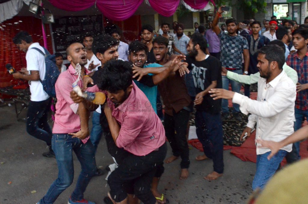 Students attempted self immolation in lucknow university