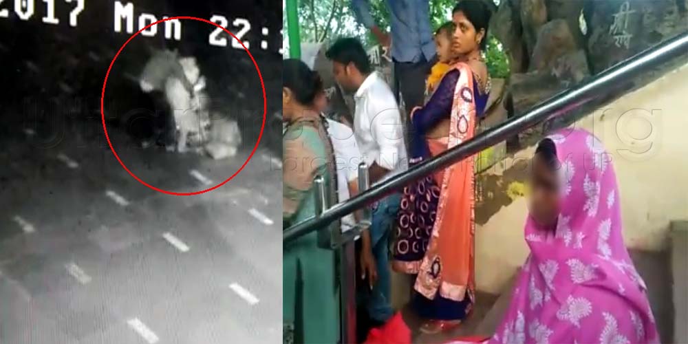 woman alleges gangrape in radha rani mandir barsana mathura cctv futage