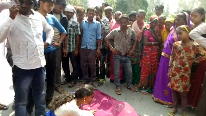 Road accident in banthra thana lucknow