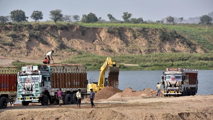 illegal sand mining