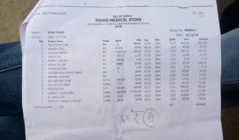 receipt of medicines