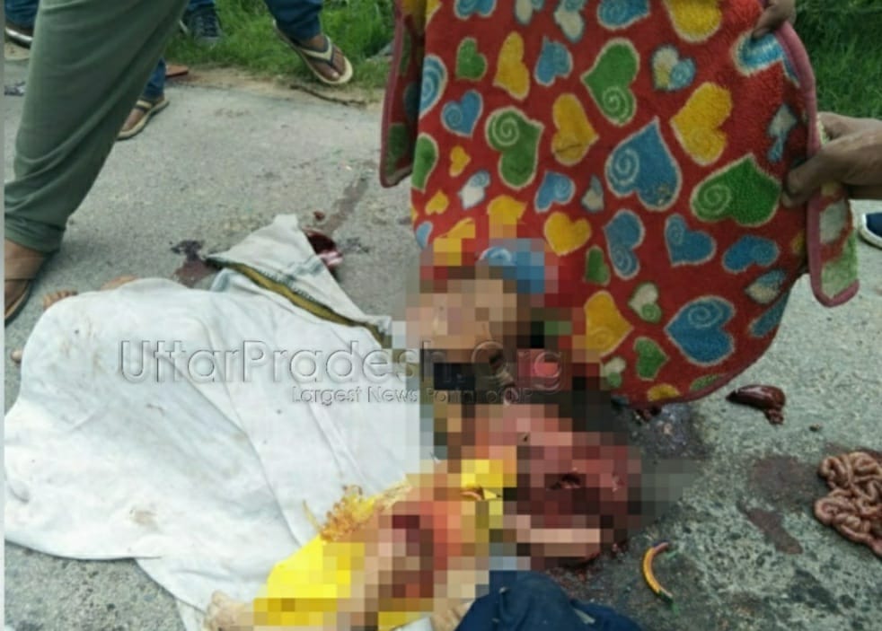 accident in amethi two kids killed