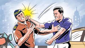 policemen beaten