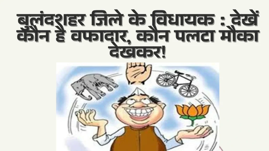 बुलंदशहर जिले के विधायक Aaya Ram Gaya Ram MLAs of Bulandshahr 2022