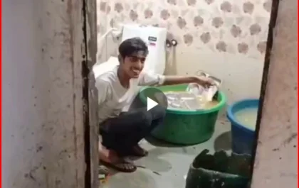 मथुरा: शौचालय में धोई गई प्लेटों में परोसा गया भोजन, वीडियो वायरल होने पर रेस्टोरेंट संचालक गिरफ्तार